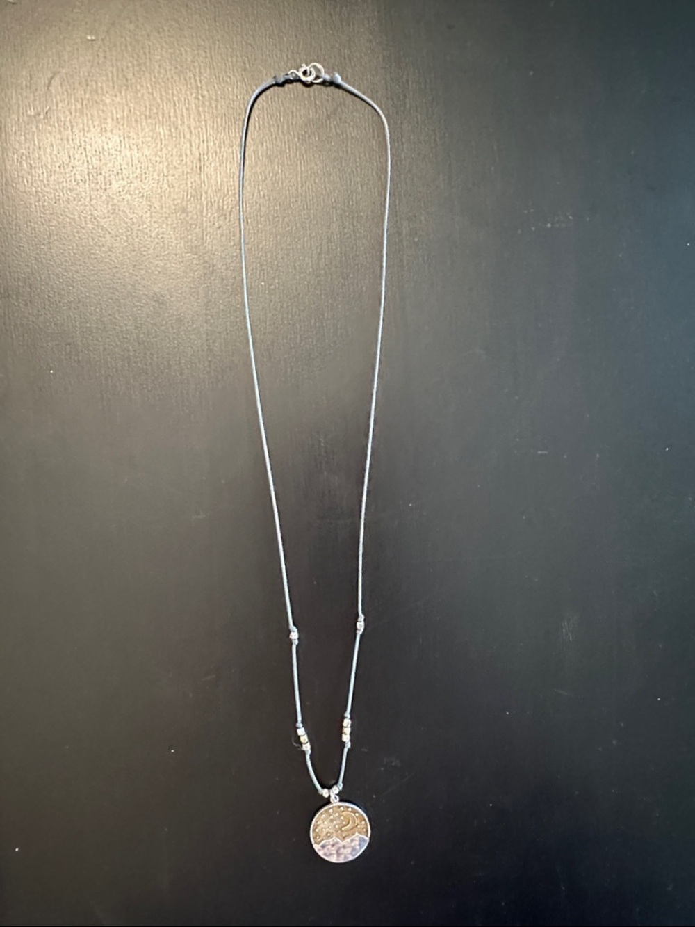 Bronwen Moon & Mountain Necklace in Mixed Metal